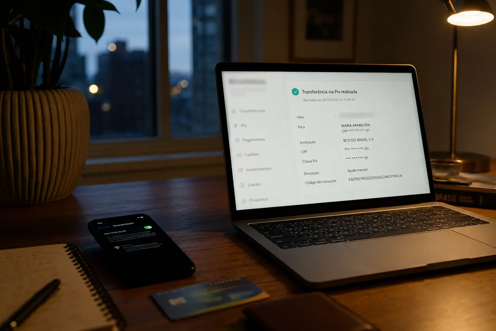 VPN para banco brasileiro nos EUA: o banco precisa reconhecer seu aparelho, não fingir que você está no Brasil