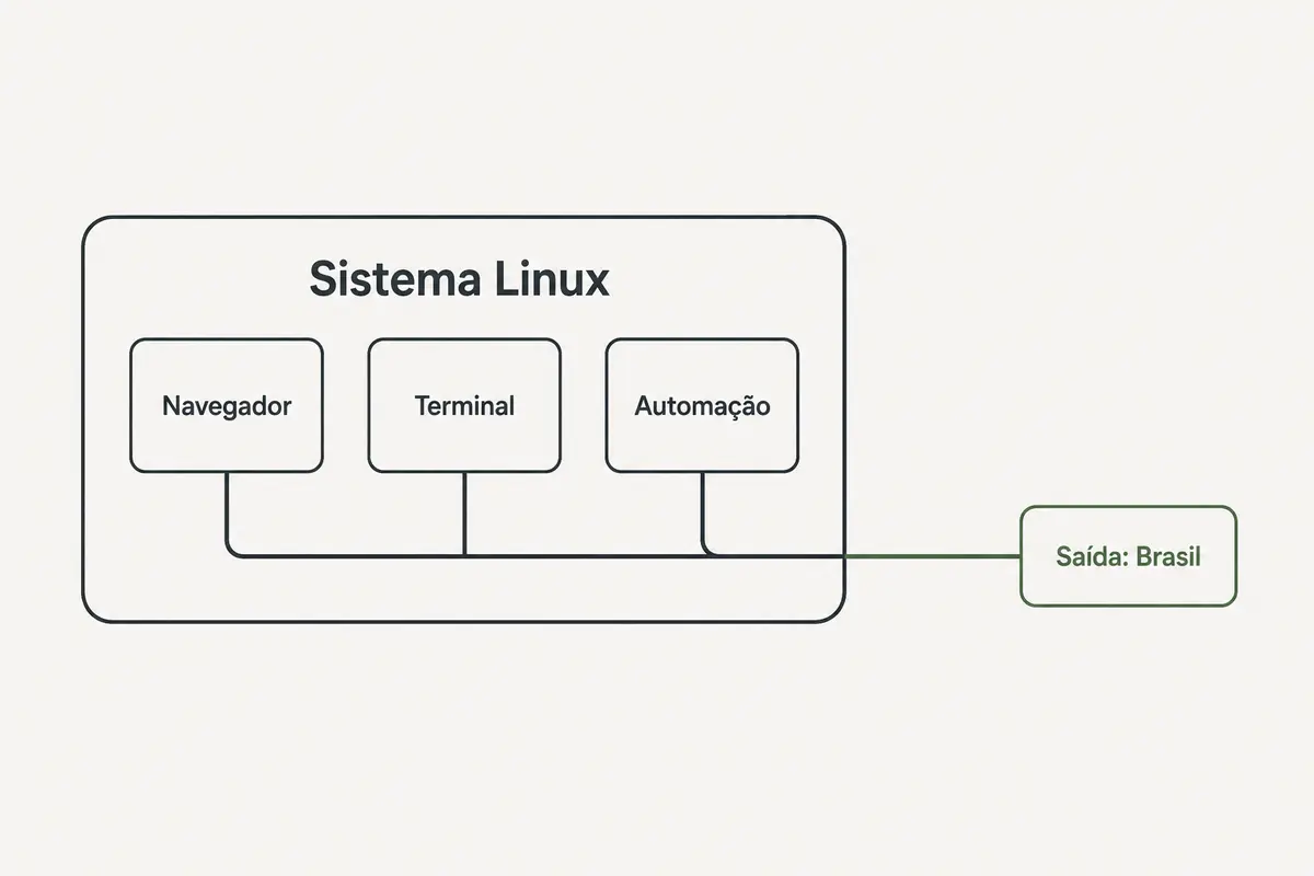 Imagem editorial relacionada a VPN com servidor brasileiro no Linux